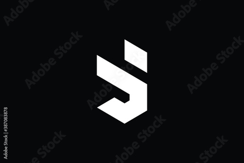 Initial based clean and minimal letter. S SJ JS logo creative fonts monogram icon symbol. Universal elegant luxury alphabet vector design 