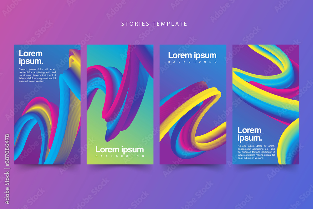Gradient flowing wave for stories template Gradient flowing wave for stories template