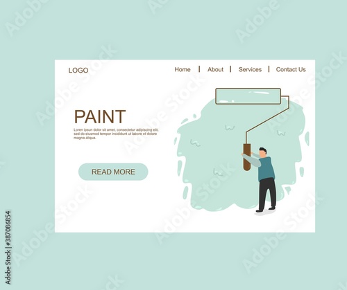 design about the web appearance of the person who paints