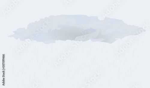 Fototapeta Naklejka Na Ścianę i Meble -  Small rain cloud. vector illustration