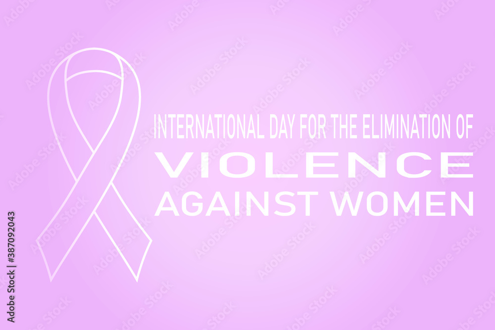 Vector illustration for the International Day for the elimination of violence against women. White ribbon on gradient pink background. Vector illustration for the International Day for the elimination of violence against women. White ribbon on gradient pink background.