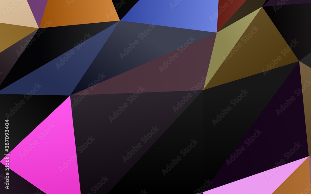 Fototapeta premium Light Multicolor, Rainbow vector triangle mosaic texture.