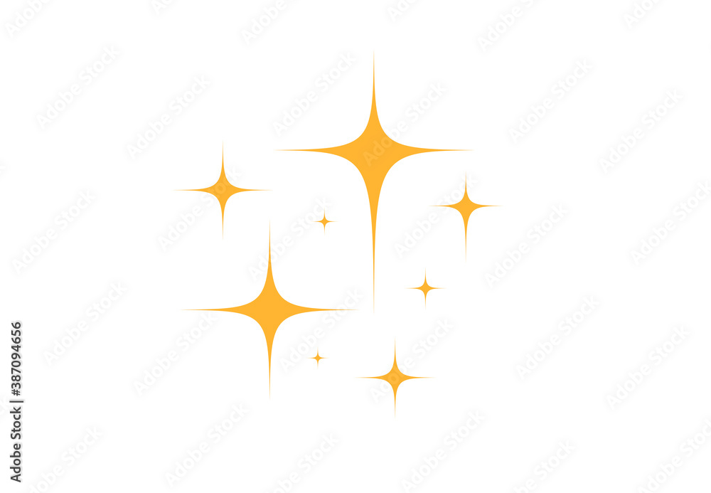 Sparkles Stars icon isolated on white background. Vector illustration. Sparkles Stars icon isolated on white background. Vector illustration.