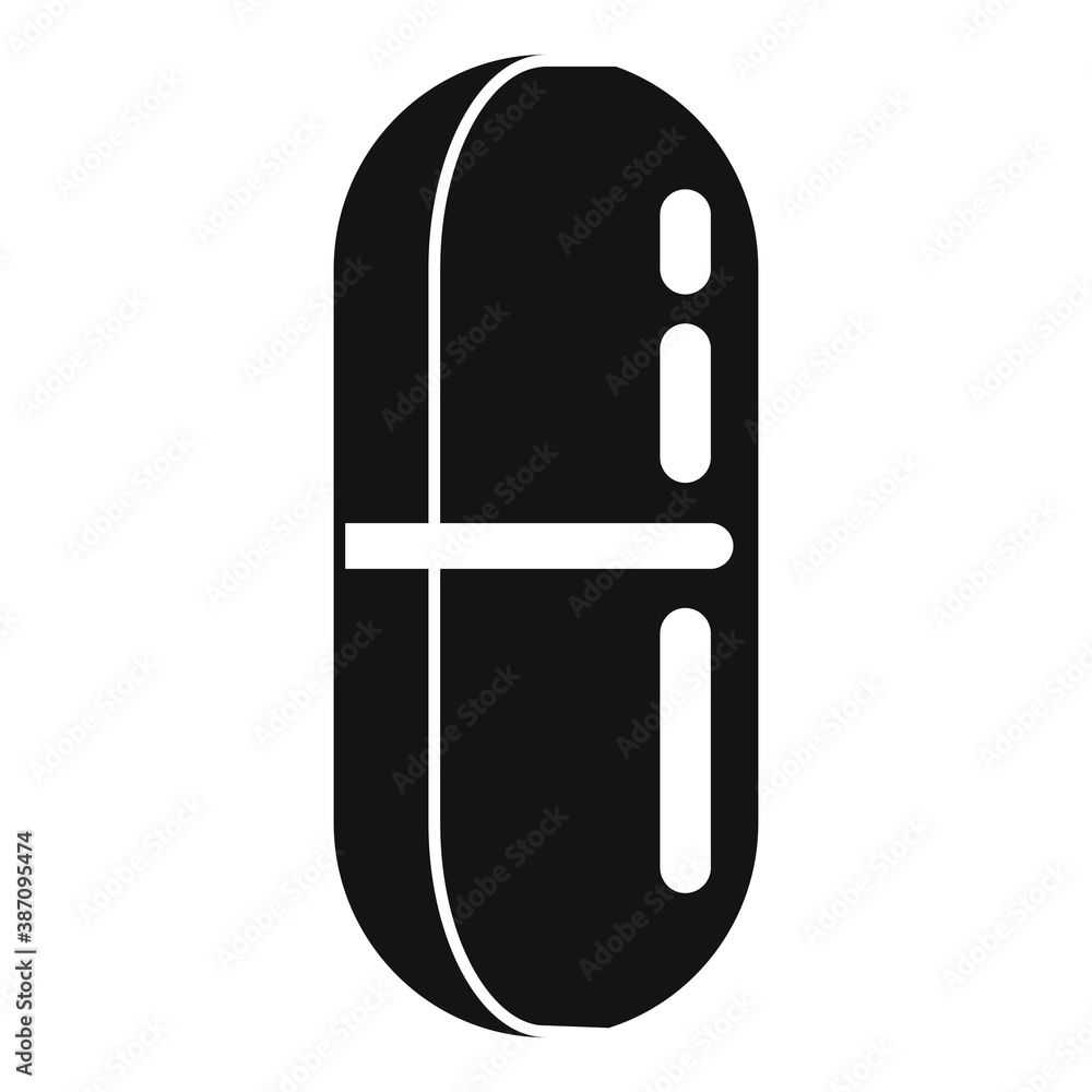 Refill capsule icon, simple style Refill capsule icon, simple style