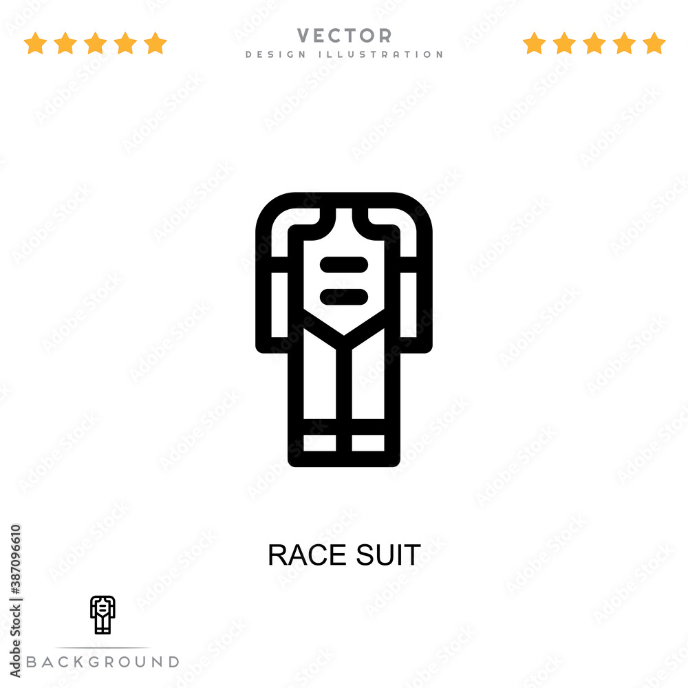 Race suit icon. Simple element from digital disruption collection. Line