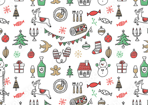 クリスマス_模様_シームレス