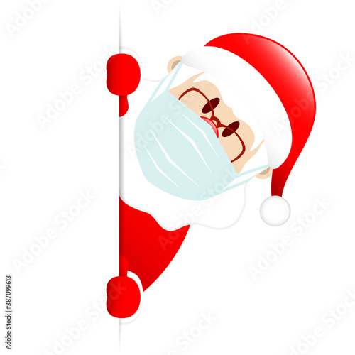 Großer Weihnachtsmann Maske Banner Rechts Außen
