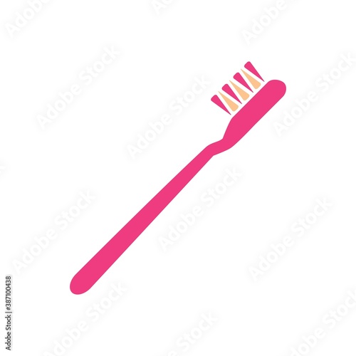 Tooth Brush Flat Icon Color Design Vector Template Illustration