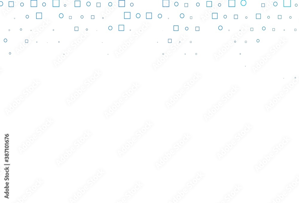 Light BLUE vector cover with circles, cubes. Light BLUE vector cover with circles, cubes.