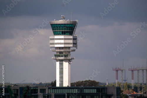 Control tower at Brussels Zaventem Airport, belgium