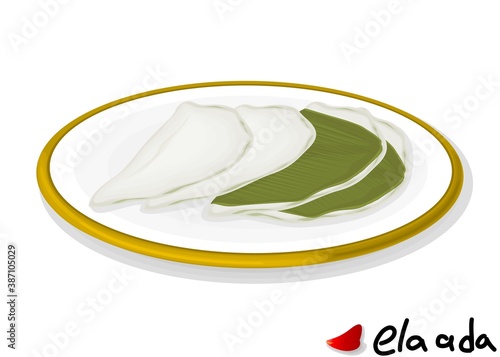 ila ada or ela ada indian Sweet Dish Food Vector