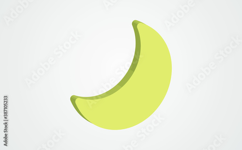 night, Moon isometric flat icon. 3d vector colorful illustration. Pictogram isolated on white background