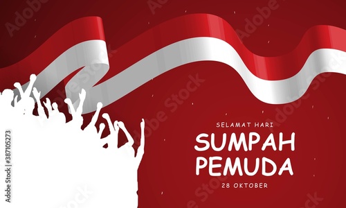 Youth Pledge Day Background. Vector Illustration.