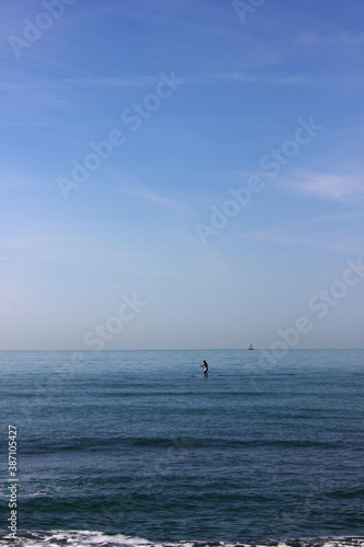 Stand up Paddler at Forte dei Marmi, Italy, Tuscany