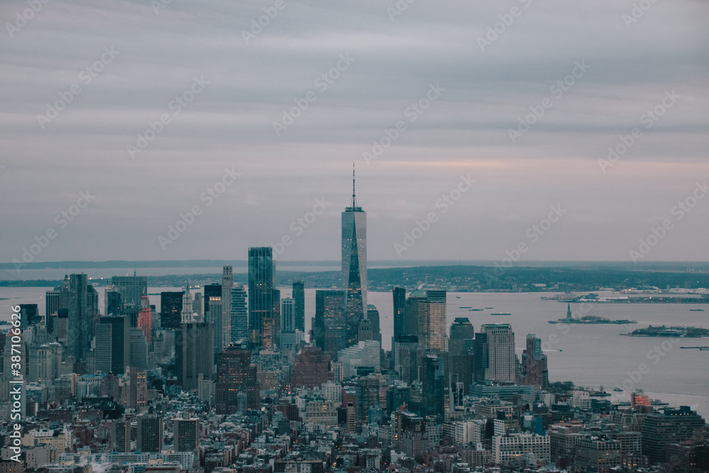 Foto del skyline de Manhattan desde un rascacielos