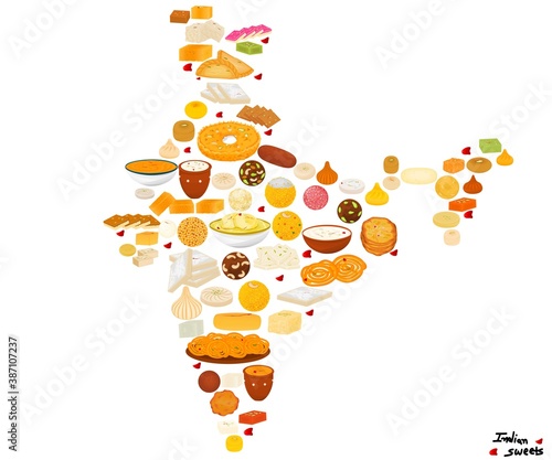 Indian Sweets or Mithai in India Map,All indian Sweets