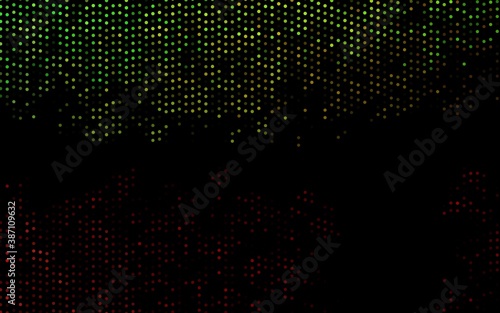 Dark Green  Red vector layout with circle shapes.