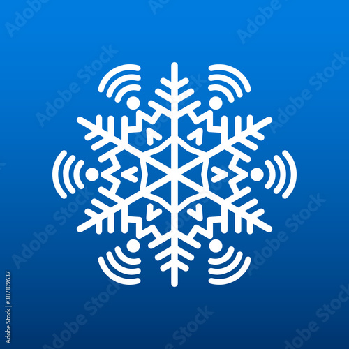 Wifi stylized snowflake icon