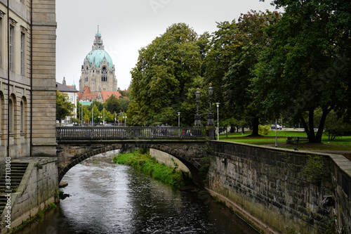 Hannover City Townhall Leine River. High quality photo © larsbendels.com