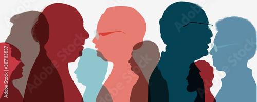 Communication between group of older people. Elderly men and women. Seniority. Contact and consultation for insurance or pension fund. Request information for the elderly. Health