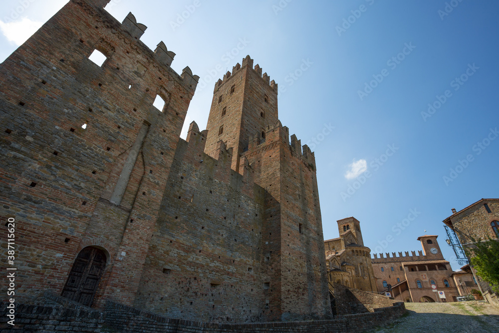 The castle of the medieval town of Castell'Arquato, Piacenza province, Emilia Romagna, Italy.