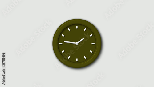 Wallpaper Mural Yellow dark 12 hours 3d wall clock isolated on white background Torontodigital.ca