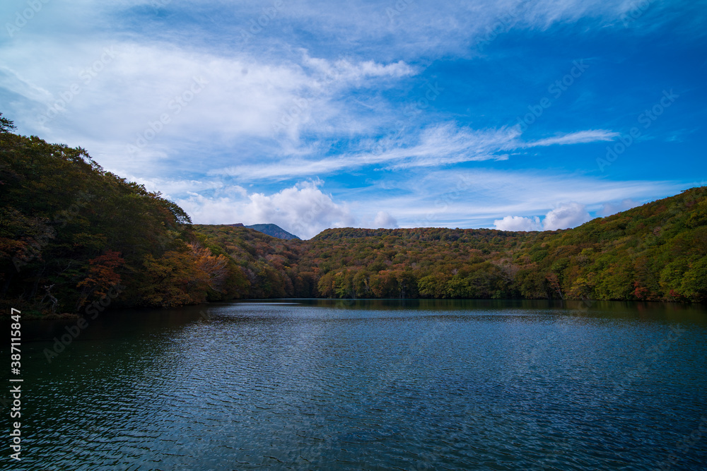 lake and mountains