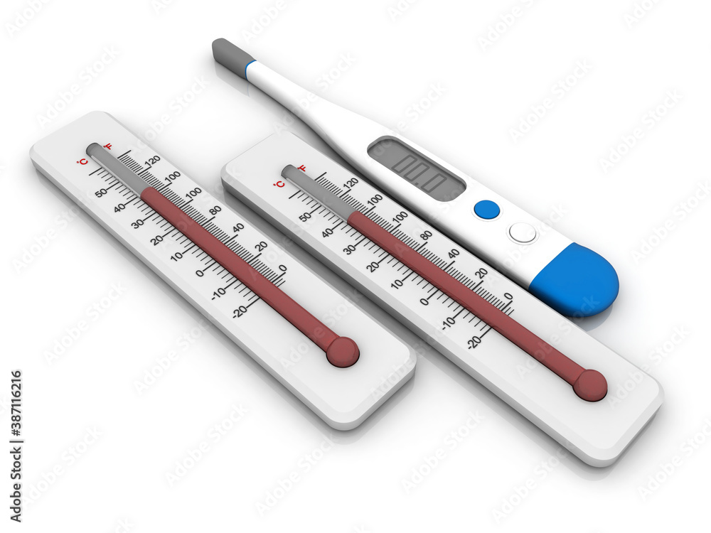 3d rendering normal thermometer and electronic thermometer
3d rendering normal thermometer and electronic thermometer