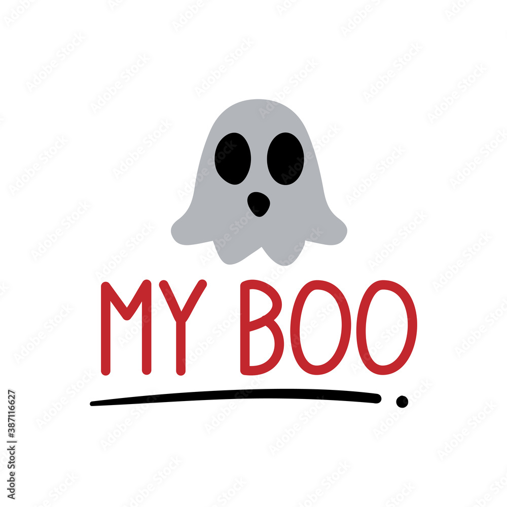 My Boo Brush Hand Lettering Vector Black on White Background My Boo Brush Hand Lettering Vector Black on White Background