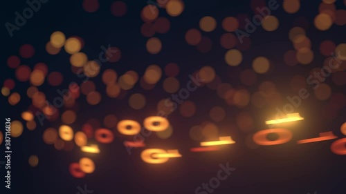 hot binary code numbers flying front of screen. infinite seamless loop. suitable for technology, coding and computer theme. 3D animation