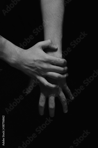 men's hands close up