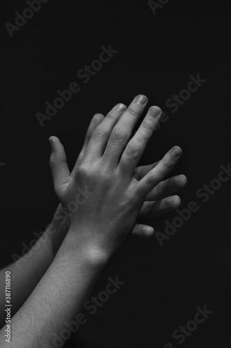 men's hands close up
