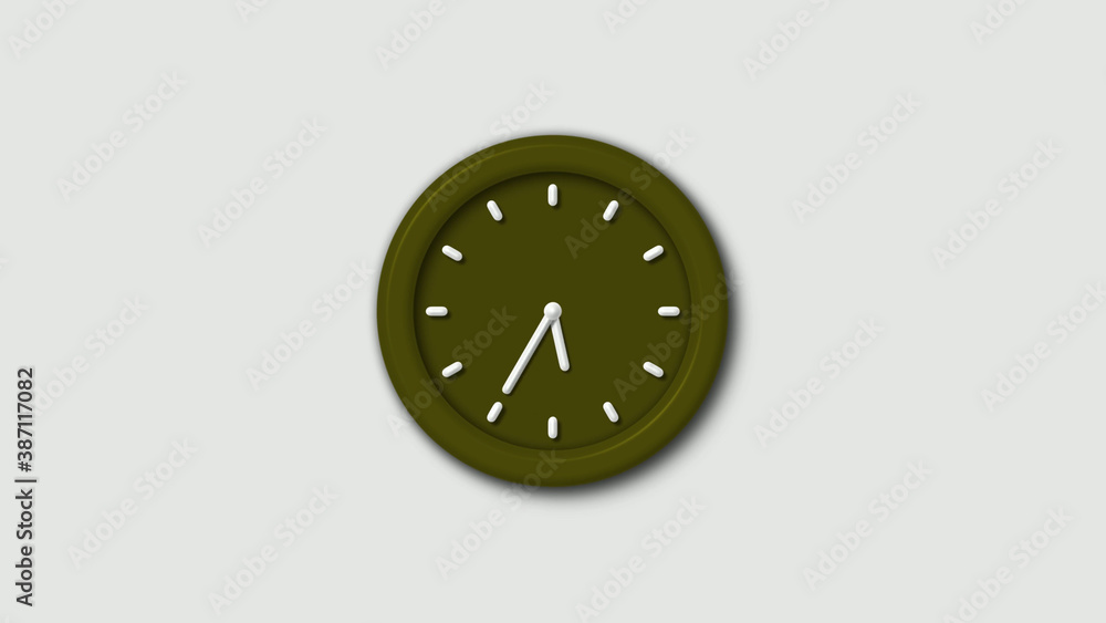 Amazing counting down 12 hours 3d wall clock isolated on white background, 3d wall clock Amazing counting down 12 hours 3d wall clock isolated on white background, 3d wall clock