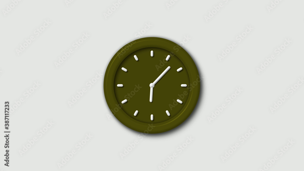 Amazing counting down 12 hours 3d wall clock isolated on white background, 3d wall clock Amazing counting down 12 hours 3d wall clock isolated on white background, 3d wall clock