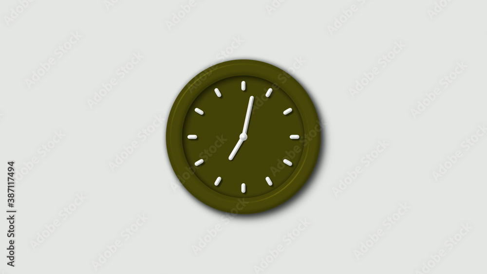Amazing counting down 12 hours 3d wall clock isolated on white background, 3d wall clock Amazing counting down 12 hours 3d wall clock isolated on white background, 3d wall clock