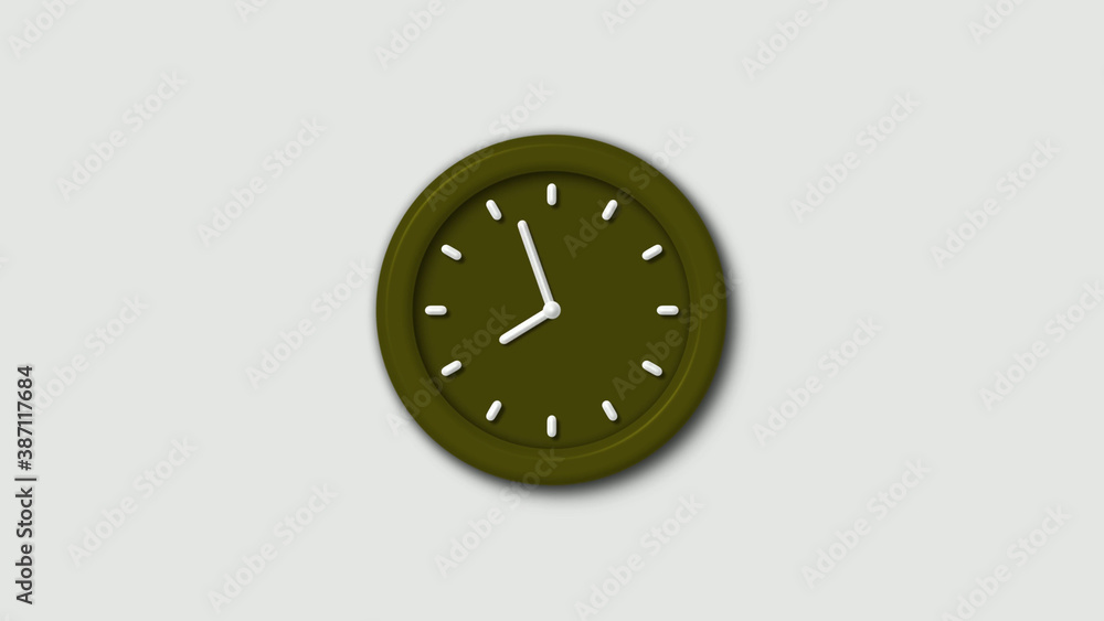 Amazing counting down 12 hours 3d wall clock isolated on white background, 3d wall clock Amazing counting down 12 hours 3d wall clock isolated on white background, 3d wall clock