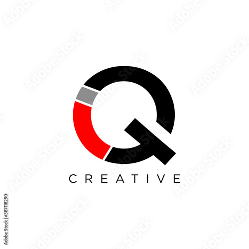 iq luxury logo design vector icon symbol circle
