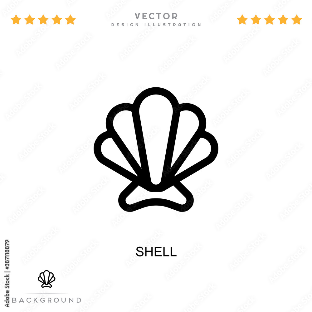 Shell icon. Simple element from digital disruption collection. Line ...