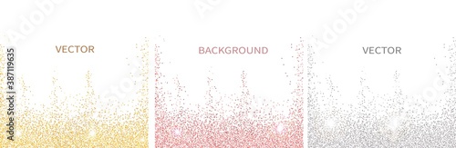 Set of vector abstract backgrounds with copy space for text.Suitable for social media posts  mobile apps  banners design and web internet. Glitter style. square flyer.
