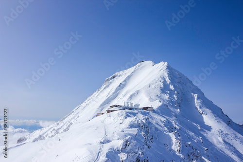 厳冬期の八ヶ岳連峰 赤岳