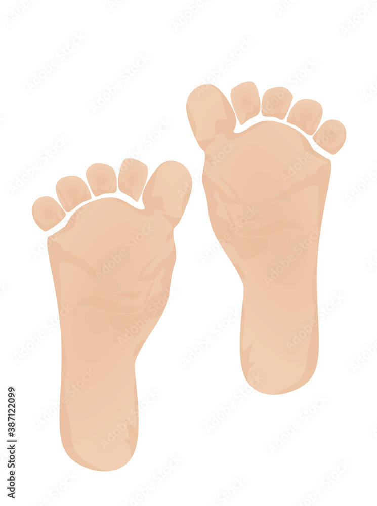 Bare foot print, vector illustration Bare foot print, vector illustration