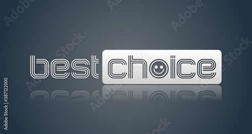 Fotografía Best choise con sfondo colorato