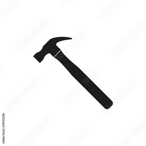 Icon of hammer. Simple vector illustration on a white background