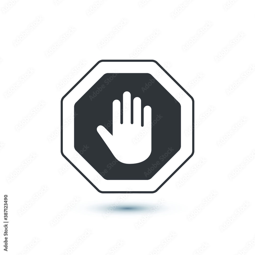 Stop sign icon. Eps10 vector illustration Stop sign icon. Eps10 vector illustration