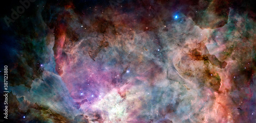 Fototapeta Naklejka Na Ścianę i Meble -  Nebula and stars in cosmos space. Elements of this image furnished by NASA