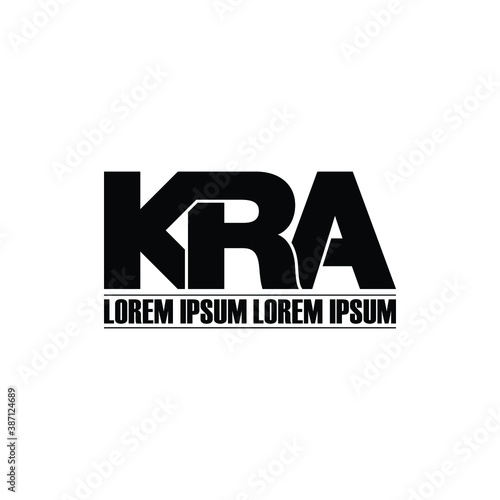 KRA letter monogram logo design vector
