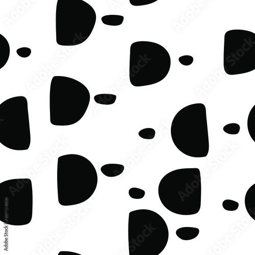 Abstract seamless pattern with hand drawn shapes in vector. Funny boobs doodle background. Textile, blog decoration, banner, poster, wrapping paper.