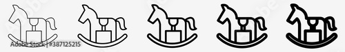 Rocking Horse Icon | Isolated Vector