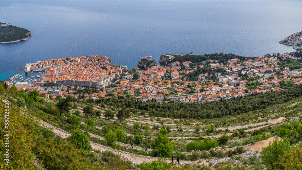 Looking down on Dubrovnik Old Town
