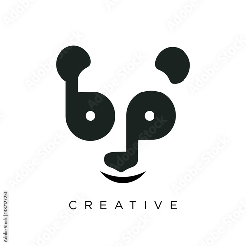 panda logo design vector icon